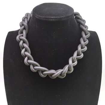 

YD&YDBZ New Handmade Rubber Jewelry For Women Short Choker Chains Vintage Necklaces Punk Style Party Necklace Wedding Jewellery