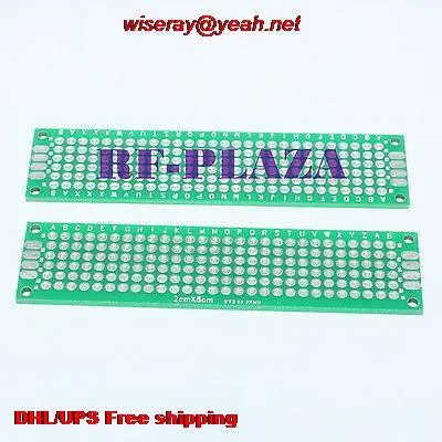 

DHL/EMS 1000pcs 2x8cm Double-Side Prototype PCB Universal Printed Circuit Board Tinned-PCB Connector-A6