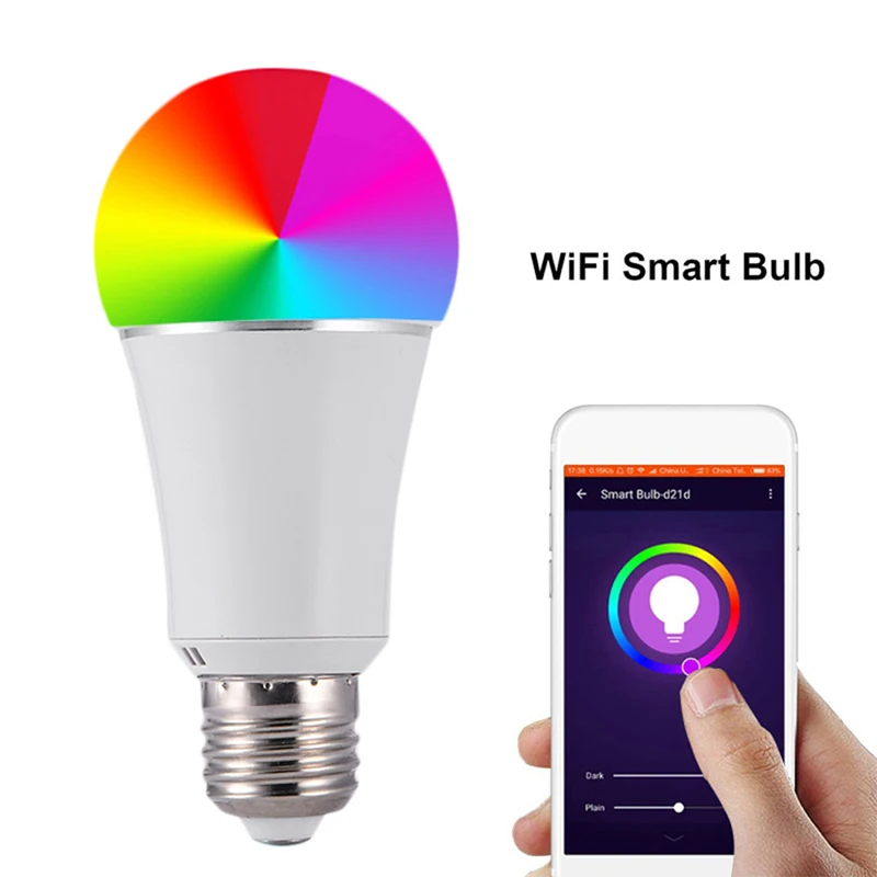 

E26/E27 WiFi Smart Light Bulbs RGB LEDLight Lamp Compatible with Alexa Google Home