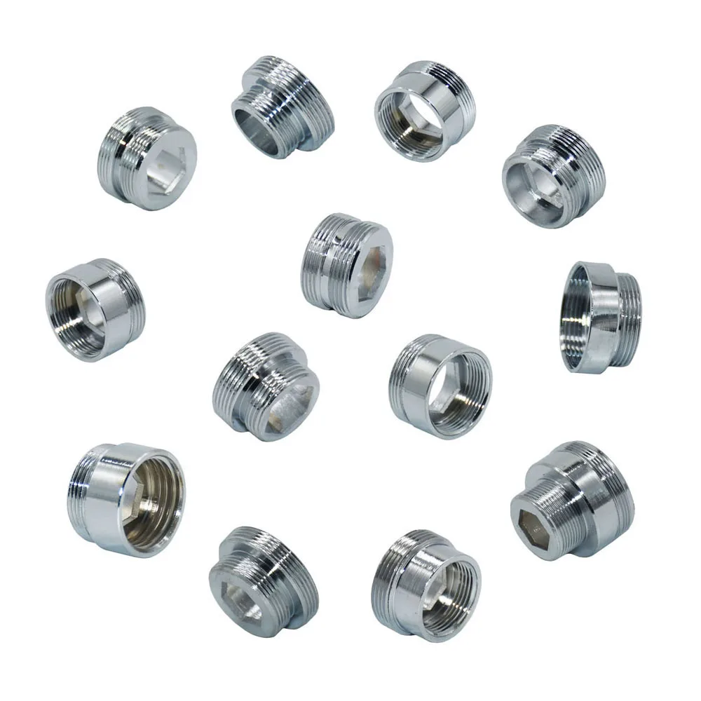 Brass Male Female 1/2" M14 M18 M22 3/8" Thread Connector Tooth Pitch 1.5mm Copper Water Tap Washing Machine Bathroom Coupler