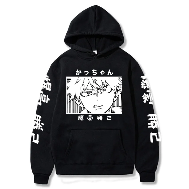 

My hero Academia Hoodie Bakugou Sweatshirt 2021 Autumn Loose Streetswear Men Women Anime Boku No Hero Academia Pullovers Clothes