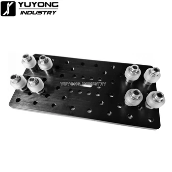 

Black Anodized Aluminium C-Beam Double Gantry Plate Set with V-Slot Solid V Wheel Kit for CNC Machine Parts