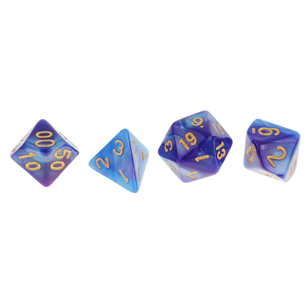 49x многогранные кости для подземелий и драконов RPG MTG D20 D12 D10 D8 D6 D4 вечерние принадлежности