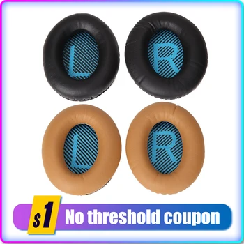 

1 Pair Replacement Earpads Cushion Comfort Soft Faux Leather and Memory Foam Cover For BOSE QC25 AE2 QC2 QC15 2 Colors