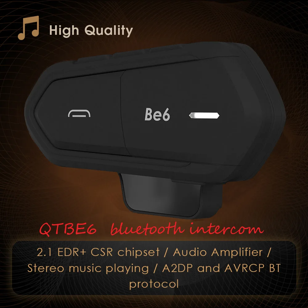 BE6 мотоциклетный шлем домофон водонепроницаемый беспроводной Bluetooth стерео шлем с наушниками телефонные гарнитуры с fm-радио