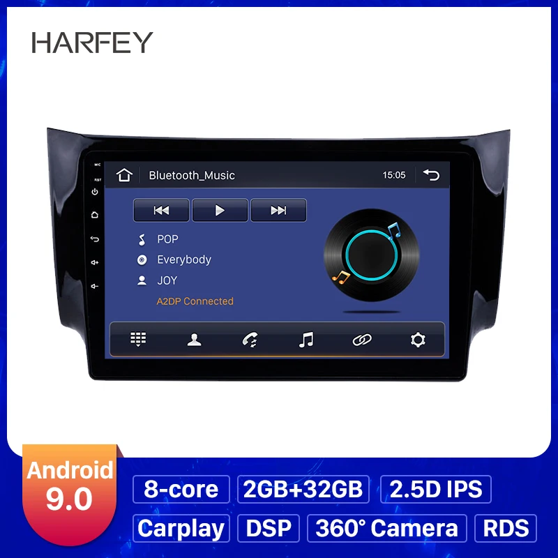 Harfey 10 1 &quotAndroid 8 Радио Bluetooth GPS навигационная система для 2012 2016 NISSAN SYLPHY SWC AUX WIFI