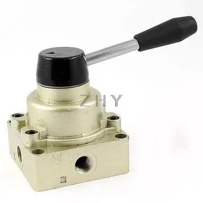 

HV-02 1/4 PT 3 Position 4 Way Rotary Lever Hand Valve 0.15-0.8MPa