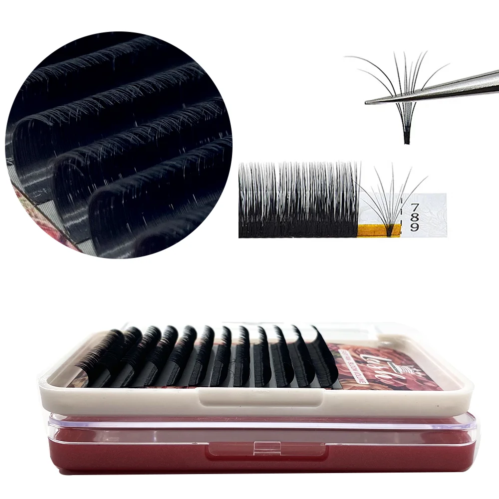 MASSCAKU Easy Fanning Volume Mega Eyelashes Extension Auto Flowering Rapid blooming fans lashes Fast Delivery