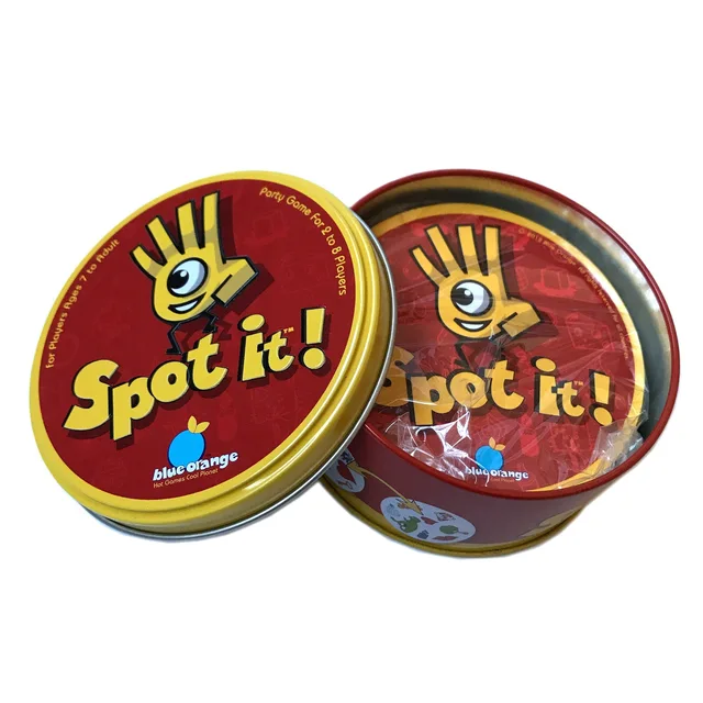 SPOT IT Playing Card Game With Metal Box Enjoy It For Family Gathering Zoo / Double HP/Classic Red / MLG  2020 High Quality 2