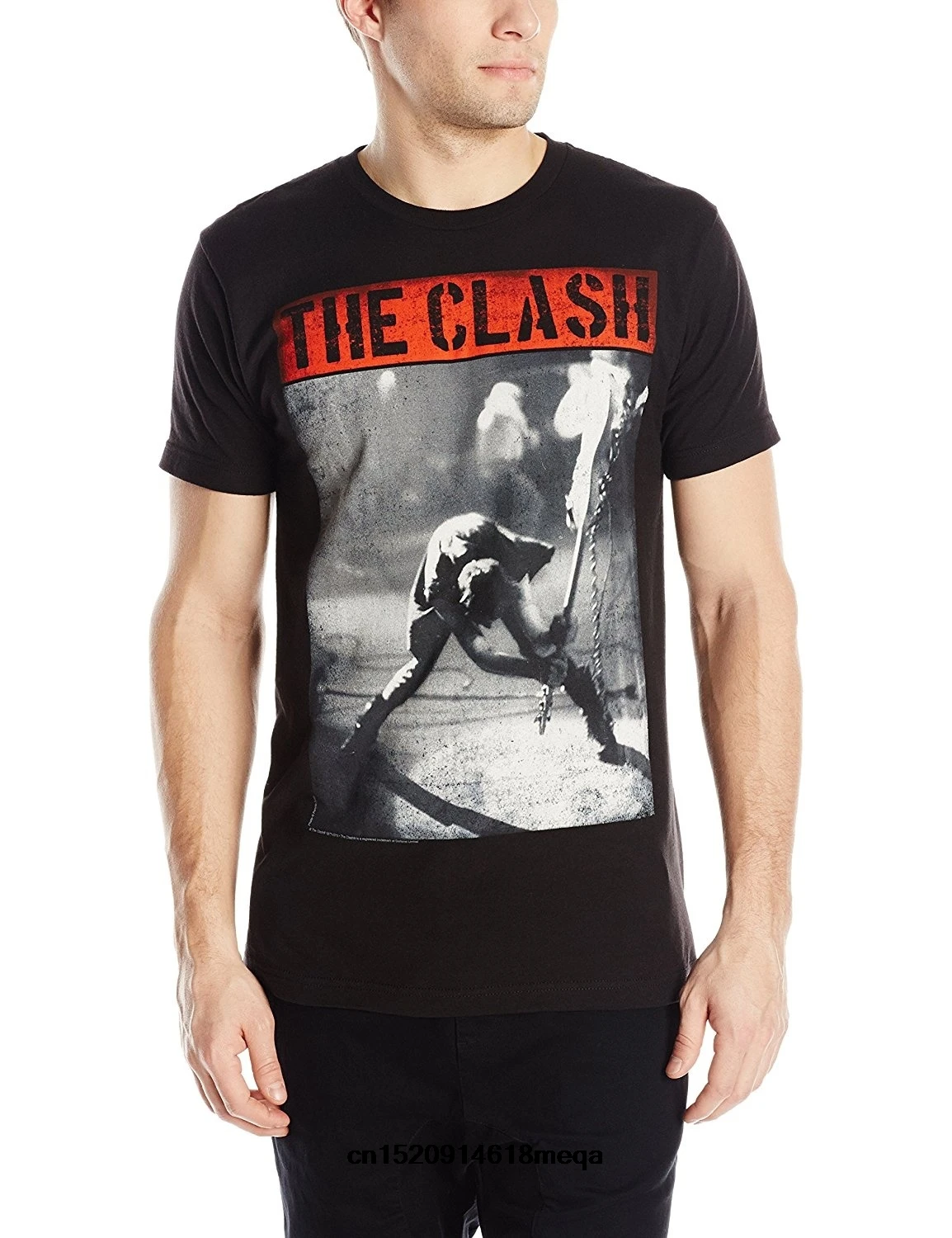Camiseta de para hombre, barata hombre, Camiseta con estampado de la guitarra de choque contra golpes, camiseta - AliExpress
