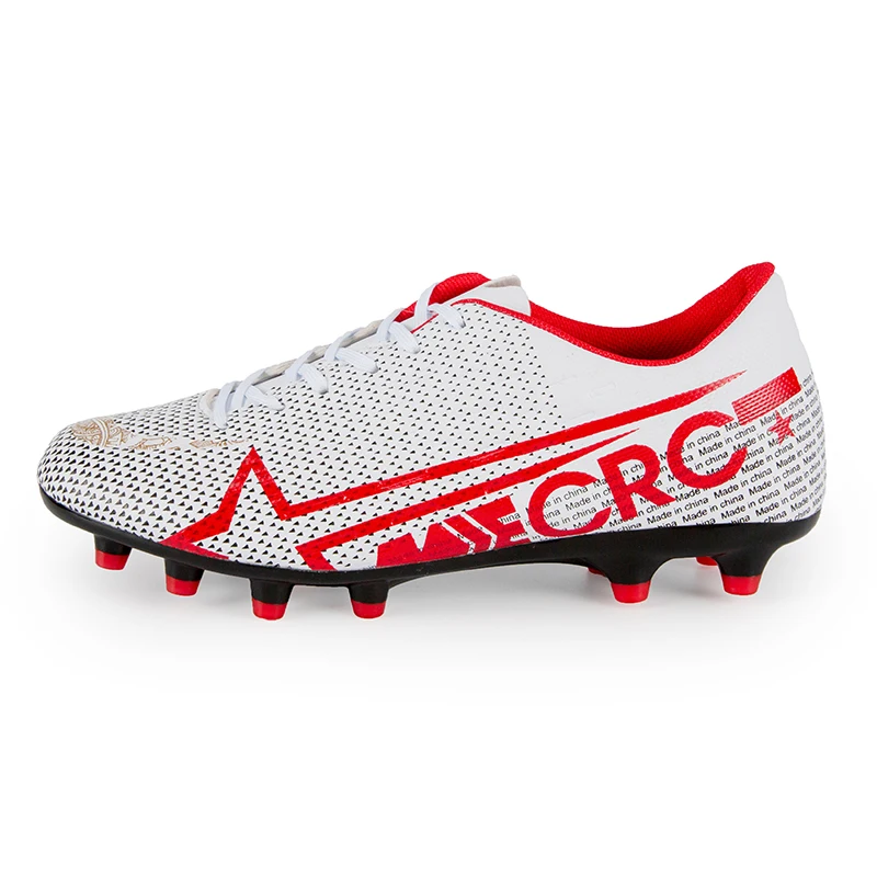 Size33-44 для мальчиков и девочек, шипованные кросовки для футбола, футбольные фубольные бутсы, кроссовки, кроссовки нового дизайна, футбольные бутсы - Цвет: white