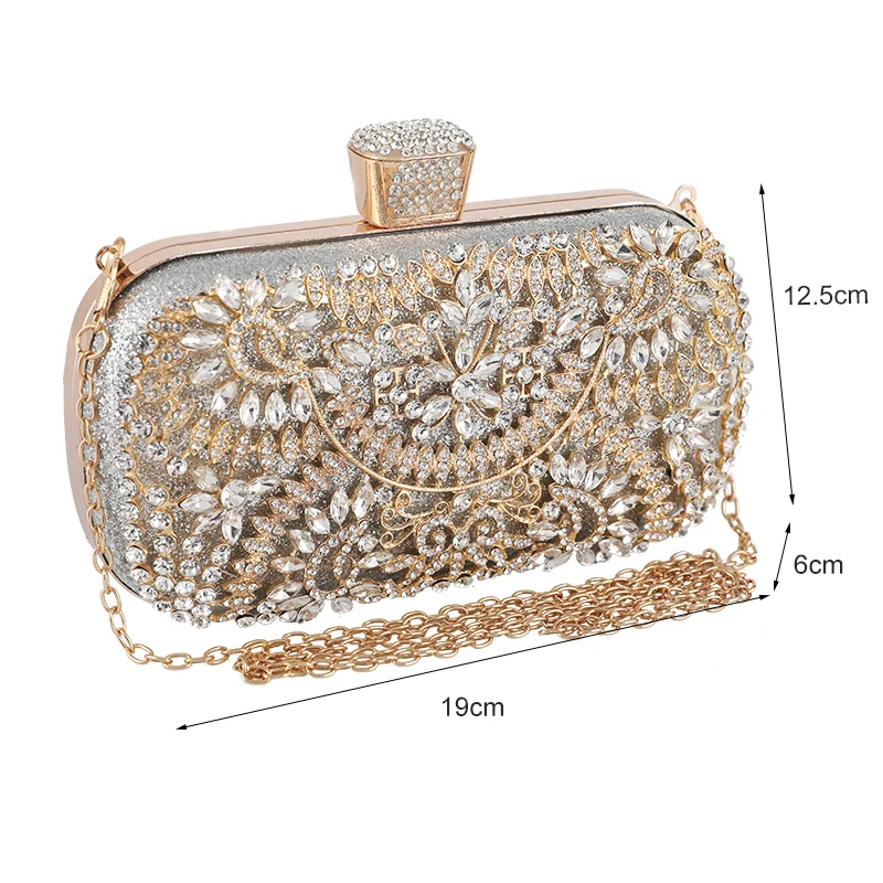 UShopUK Pochette grande in pelle stile busta da sposa, ballo di fine anno, matrimonio, sera, festa, borsetta a mano, bianco, Large