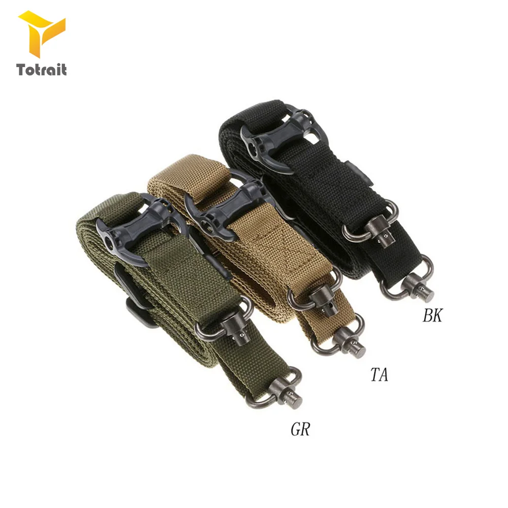 

TOtrait MS4 Gun Sling Adjustable Two 2 Points Rifle Gun Sling Quick Detach Nylon Rope with Metal Hook for Hunting Accessories