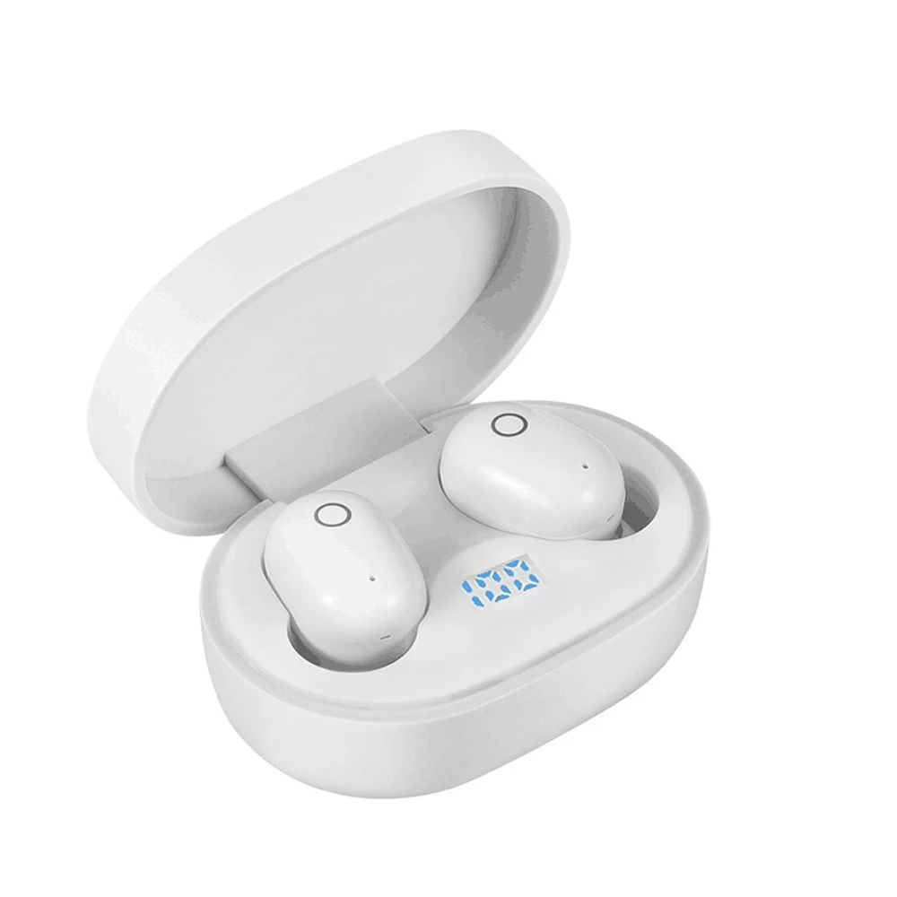 Белый DT-8 TWS беспроводные Bluetooth наушники светодиодный дисплей сенсорный TWS Беспроводные наушники с внешним аккумулятором гарнитура с микрофоном Bluetooth 5,0 - Цвет: Белый