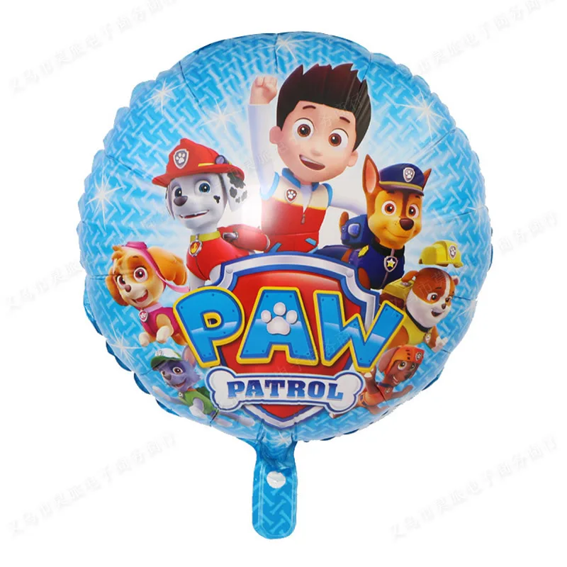 

Puppy Patrol 18-Inch round Ball Aluminum Film Modeling Balloon Birthday Party Decorative Cartoon Animation Dressing up Decorativ