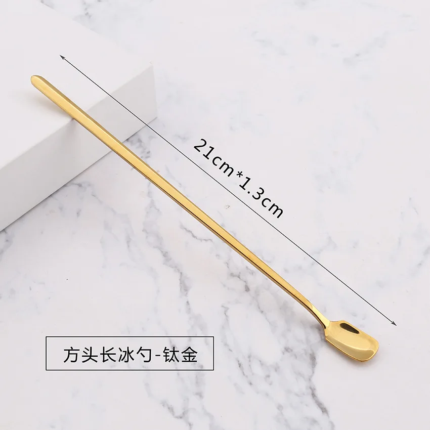 304 ложка из нержавеющей стали вилка bing shao Cocktail Stir ложка ba chi It вилка ложка для напитков