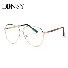 LONSY Ретро Анти-синий светильник, очки, оправа для женщин и мужчин, модная крутая, большие размеры, квадратные оптические линзы, очки для девушек, прозрачные линзы