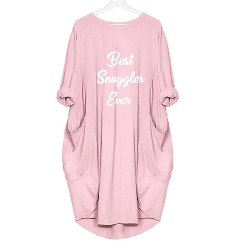 Модная женская футболка с карманом и надписью, женская футболка больших размеров Tumblr, Забавные футболки с графикой, женские весенние - Цвет: Pink