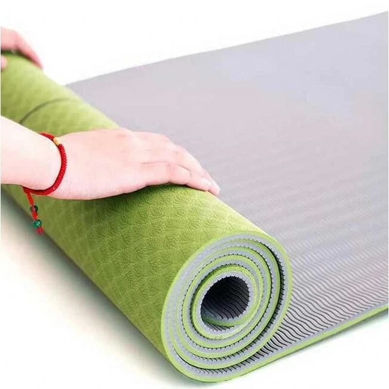  NA Yoga Mat Línea de posición de dos colores antideslizante  Esterilla de fitness Esterilla de baile Alfombra de salto con cuerda  Violeta + Violeta claro : Deportes y Actividades al Aire