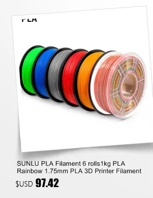 Sunlu 1.75mm pla mais filamento 3d para