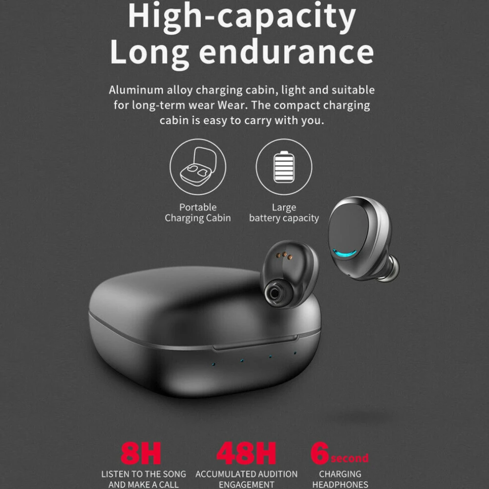 Автомобильный Bluetooth с сенсорным управлением 5,0 универсальные стерео беспроводные наушники дыхательный свет открытый мини-подарок HIFI шумоподавление TWS