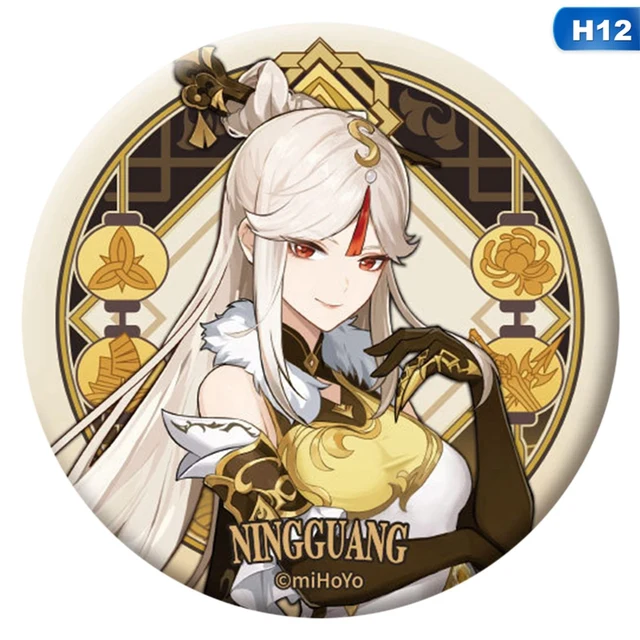 Free Shipping 58mm Online Game Genshin Impact Brooch Pin Cosplay Badge Accessories For Clothes Backpack Decoration gift H12