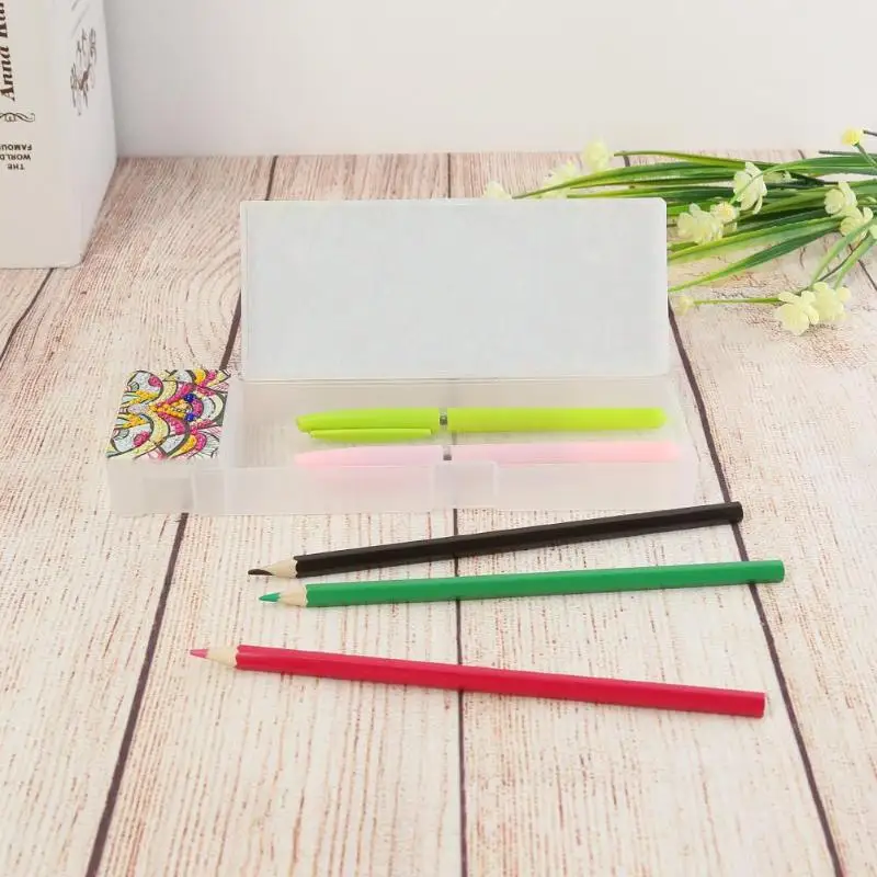 DIY Чехол карандаш Мандала специальная форма алмазная живопись прочный 2 сетки