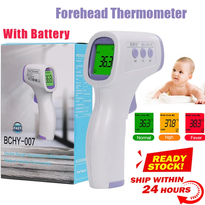 

Baby Adult Body Temperature Measurement Device Portable Forehead Thermometer Infrared Non-Contact Thermometer Gun