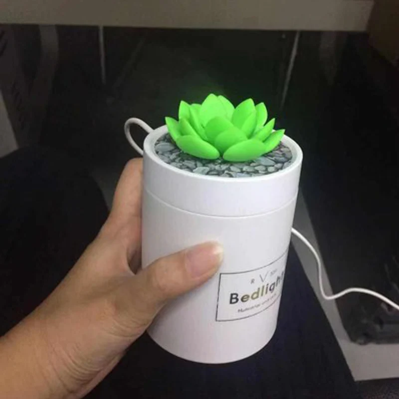 USB увлажнитель воздуха Креативный цветочный дизайн меняющий цвет пластиковый