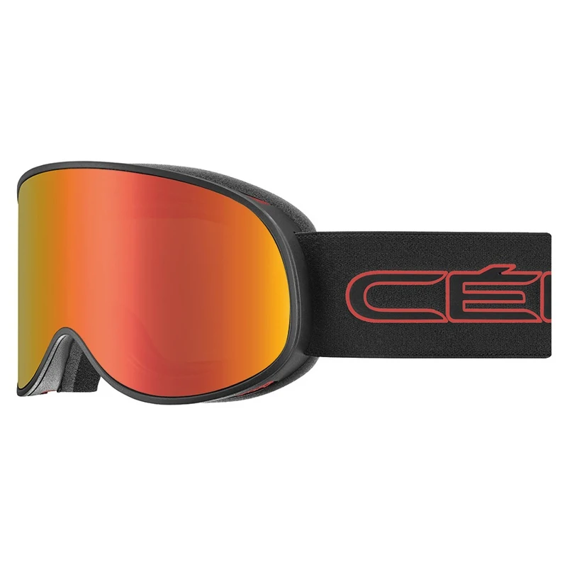 Маска сноубордическая/горнолыжная CEBE ATTRACTION Matt Black Red Flash Mirror Cat.3 Yellow Cat.1|Лыжные