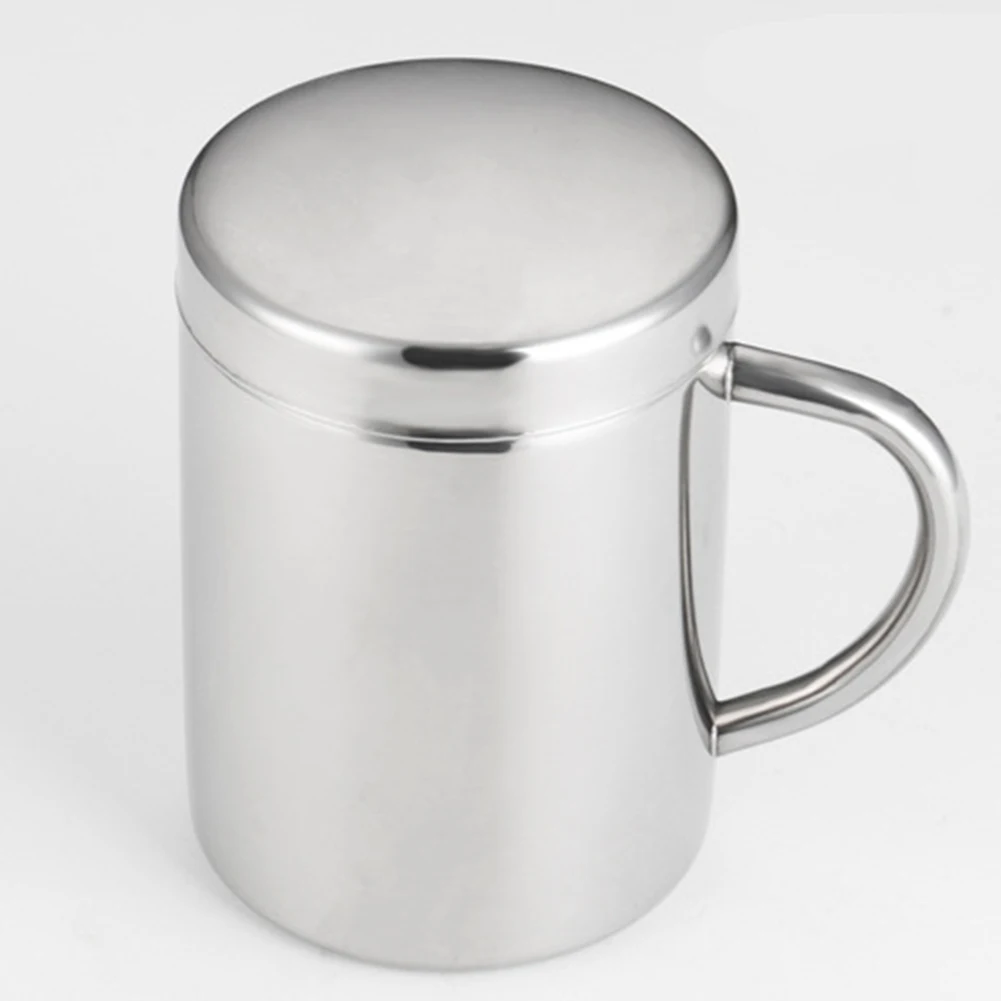 Beverages Mug Tea With Lid Stainless Steel Home Office Durable Thermal Double Layer Insulated Cup School Rustproof Practical
