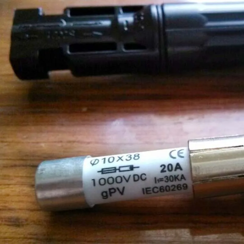 UL94-V0 20A предохранитель Встроенный предохранитель разъем 1000 В DC Мужской Fem PV держателя предохранителей для солнечных частей Аксессуары предохранители
