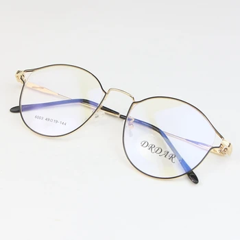 

DRDAR Women's Eyeglasses 6003 Frames metal Cat glasses frame Men Optical frame plain glass Fashion wild