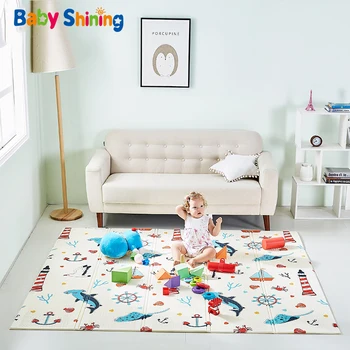 

Baby Play Mat XPE 150X200X0.8CM Cartoon Carpet 59X79IN Crawling Mat Waterproof Anti-skid Playmat Living Room Pad