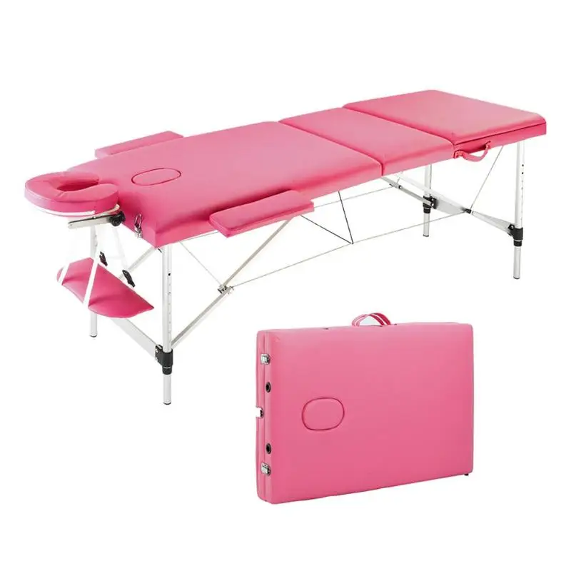 

3 Sections Folding Portable Massage Bed Professional Aluminum Spa Foot Beauty Massage Table Lightweight Foldable with Bag