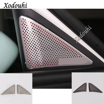 

For Mazda 3 Mazda3 Axela M3 2019 2020 Car Sticker Inner Front Head A Column Frame Triangle Moulding Sound Speak Radio Trim 2pcs