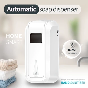 

1100ml Automatic Soap Dispenser Touchless Sensor Hand Sanitizer Shampoo Detergent Dispenser Wall Mounted For Bathroom Kitchen