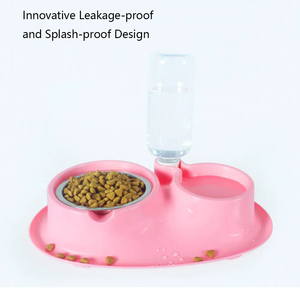 Stainless Steel Non Slip Splash Proof Pet Cat Bowl Dog Water Feeder Automatic Continuous Water Double 1 Stainless Steel Non Slip Splash Proof Pet Cat Bowl Dog Water Feeder Automatic Continuous Water Double 4