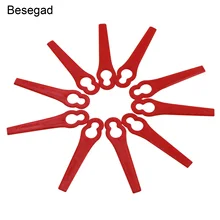Besegad 100 шт. пластмассовый триммер для травы, сменные лезвия для газонокосилки, аксессуары для сельского хозяйства, лесоводства, сада, двора