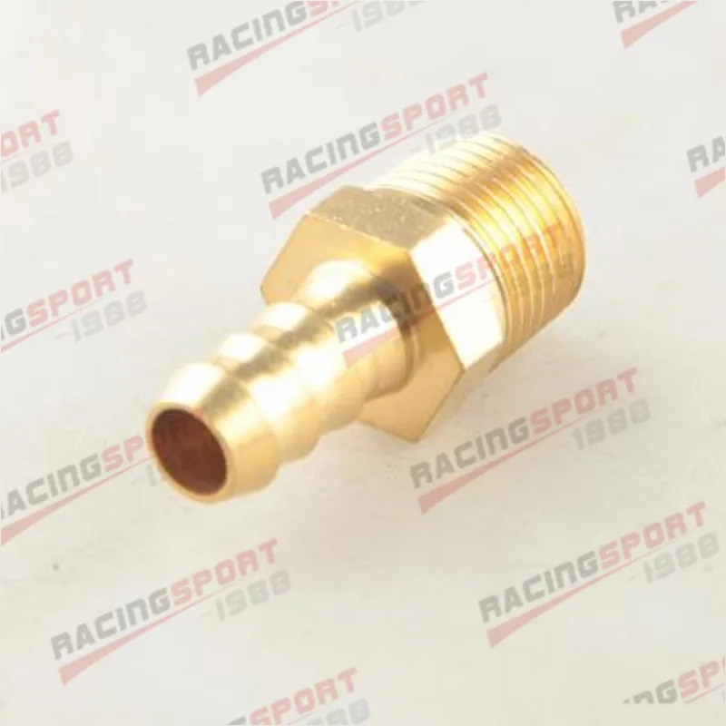 2PCS Barb To 3/8" NPT Pipe Male Thread 8mm Male Brass Hose Barbs