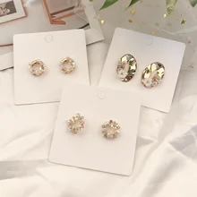 MENGJIQIAO новые японские милые в виде ракушки цветочные круглые серьги-гвоздики для женщин элегантные пресноводные жемчужные DelicateBoucle D'oreille ювелирные изделия