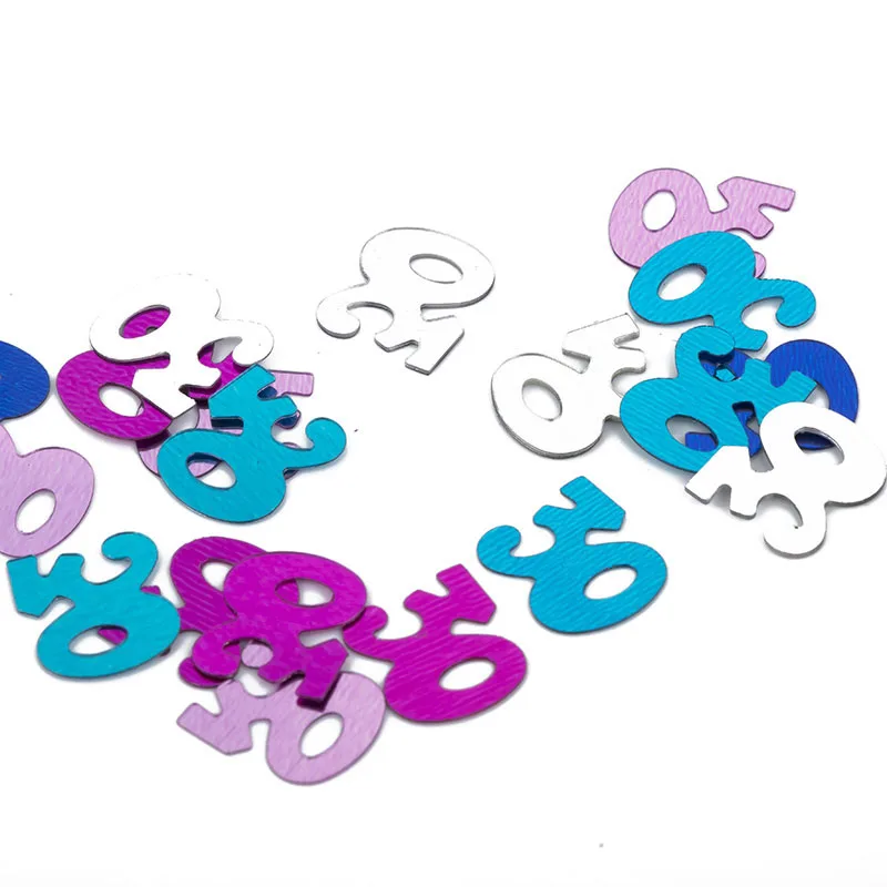 Birthday Digital Confetti Colorful Sequins Birthday Party Decoration Accessories Banquet Setup Dinner Table Decoration Sequins