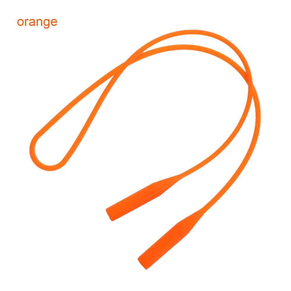 orange2pcs Силиконовые очки ремни эластичные противоскользящие очки цепочка для солнцезащитных очков спортивный ремешок шнур держатель Регулируемый Противоскользящий шнур веревки - Цвет: orange2pcs