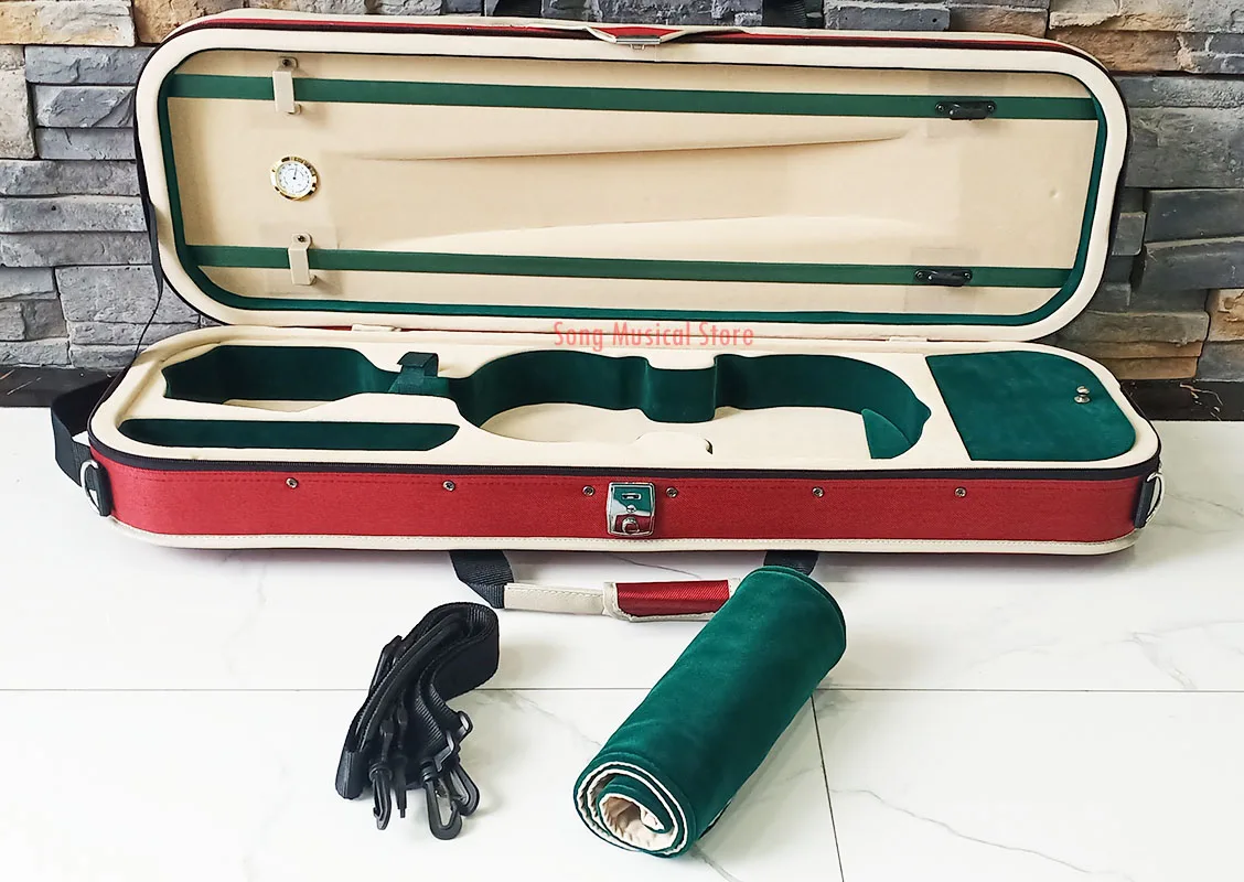Estojo para Violino com Higrômetro Multicolorida de Veludo Dentro de Caixa 2 com Quadrada com 4 e 1 Caixa Quadrada Dourado 3 2 com - 4 - Image 6
