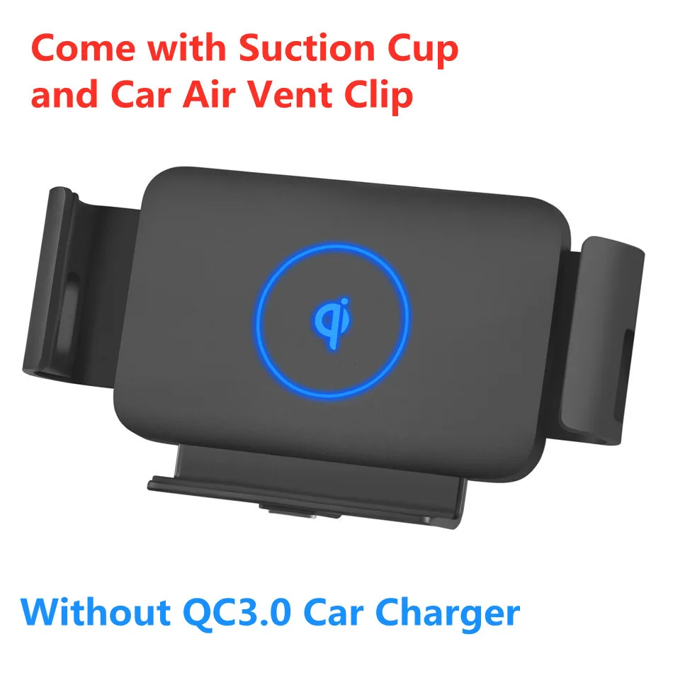 Qi Car Wireless Charger 10W Auto Clamping Phone Holder for Samsung Galaxy Fold Fold2 S10 iPhone XS 11 Max Xiaomi Huawei Mate X 