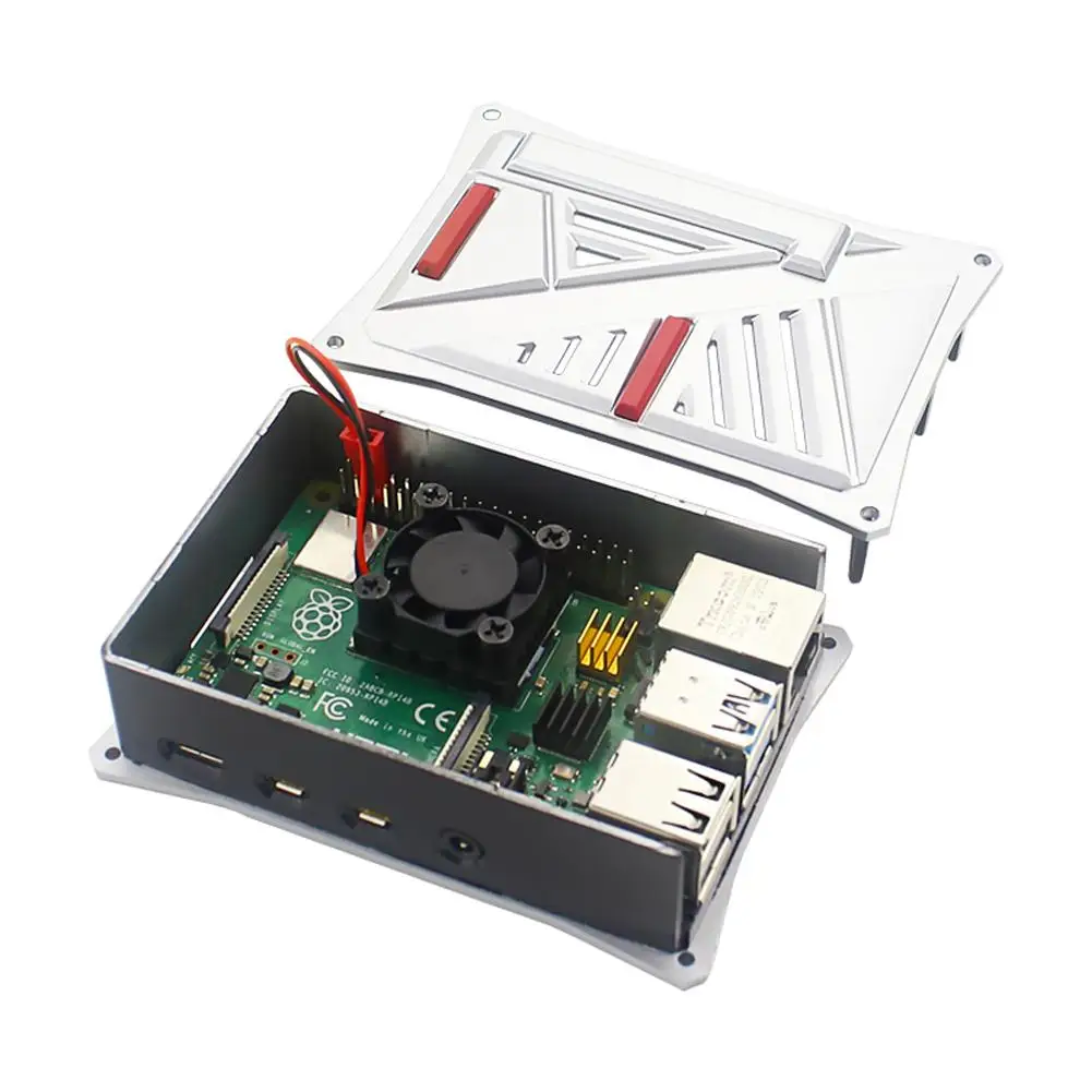 Высокое качество для последней Raspberry Pi 4 Модель B ABS чехол пластиковый корпус с охлаждающим вентилятором для Raspberry Pi 1 г 2 г 4 г