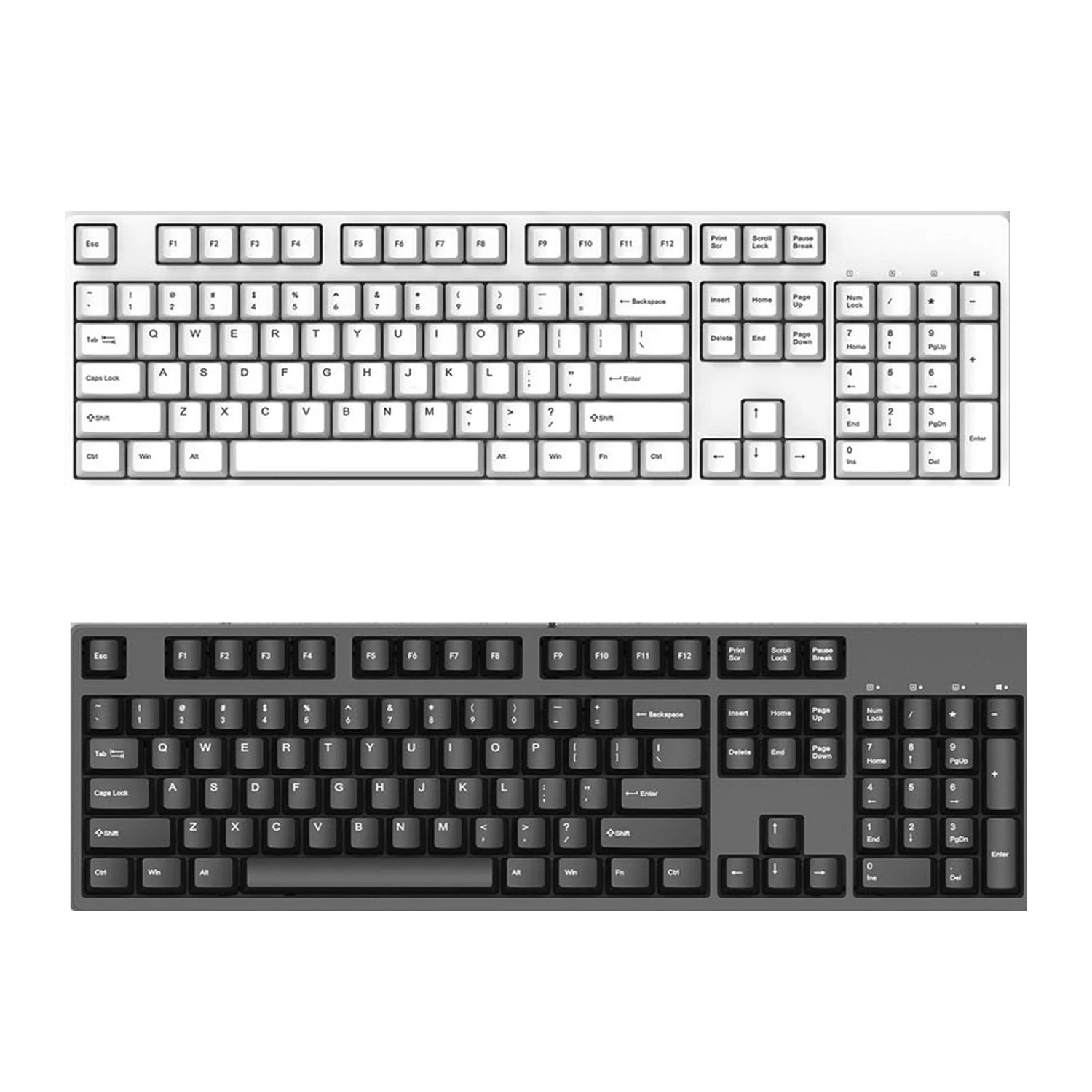 HELLO Ganss механическая клавиатура с 104 клавишами PBT keycap Cherry MX Switch коричневая синяя красная полноразмерная игровая клавиатура без подсветки для офиса