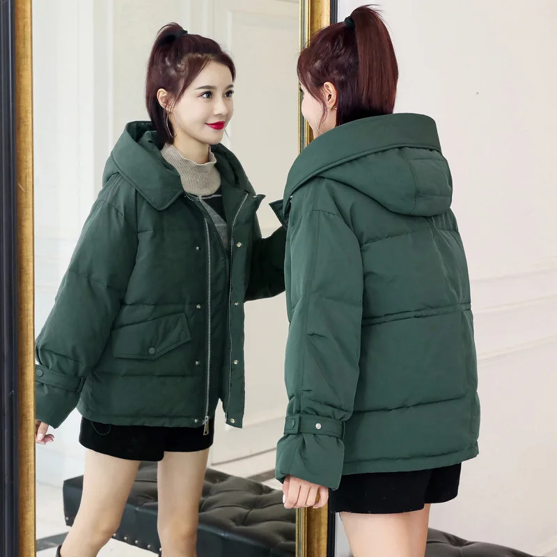 

Trend Comfortable Fashion Hooded Cotton-padded Clothes/Cotton Coat 2019 Winter Loose-Fit Cool Elegant