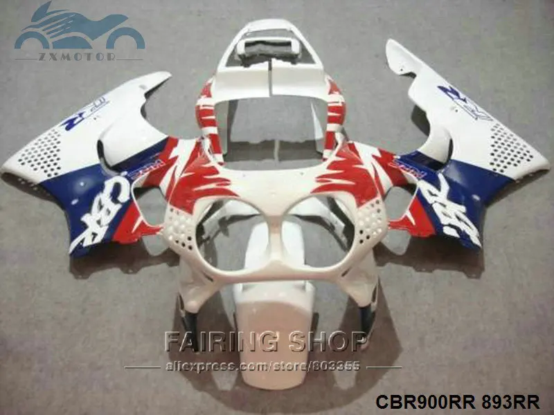 Высококачественный комплект обтекателей, пригодный для Honda CBR900RR893 1992-1995 послепродажные комплекты обтекателей, CBR 900RR893 92-95 красный синий белый QQ18