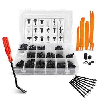 

2019 415PCS Car Body Push Retainer Pin Rivet Fasteners Trim Moulding Clip Automotive Expansion Screws Kit with Removal Tool
